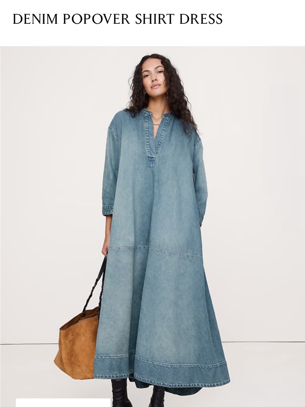 Banana Republic Denim Popover Shirt Dress